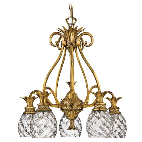 Plantation 5-Light Chandelier in Burnished Brass by Hinkley Lighting