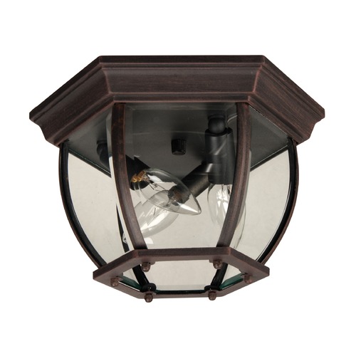 Craftmade Lighting Bent Glass 10.75-Inch Rust Outdoor Flush Mount by Craftmade Lighting Z433-07