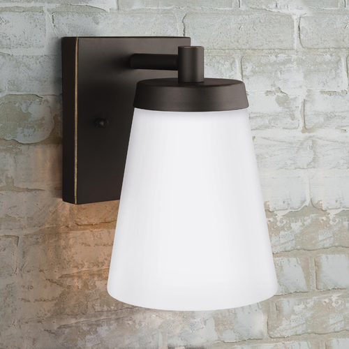 Renville 7.83-Inch Outdoor Wall Light in Bronze by Generation Lighting