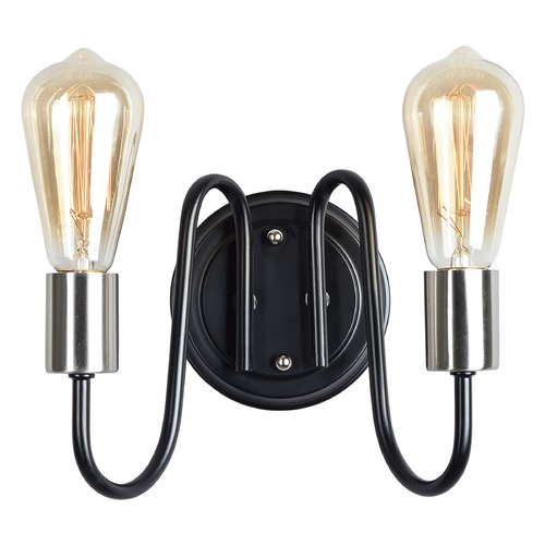 Maxim Lighting Maxim Lighting Haven Black / Satin Nickel Sconce 11739BKSN