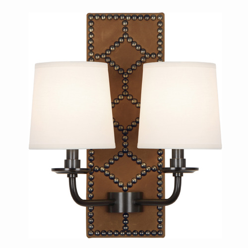 Robert Abbey Lighting Williamsburg Lightfoot Wall Sconce with Fondine Fabric Shades
