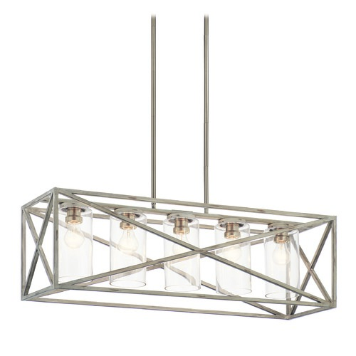 Moorgate 36-Inch Distressed Antique White Linear Chandelier by Kichler Lighting