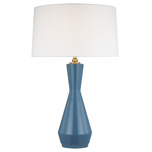 Jens 27-Inch Table Lamp in Lucent Aqua by Visual Comfort Studio