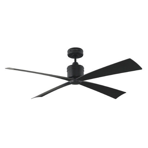 Visual Comfort Fan Collection Launceton 56-Inch Fan in Midnight Black by Visual Comfort & Co Fans 4LNCR56MBK