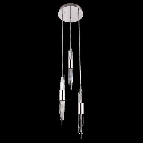 Allegri Lighting Allegri Crystal Lucca Polished Chrome LED Multi-Light Pendant 037951-010-FR001