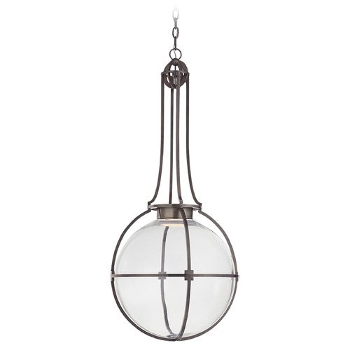 Visual Comfort Signature Collection Chapman & Myers Gracie LED Globe Pendant in Bronze by Visual Comfort Signature CHC5479BZCG