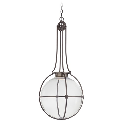 Chapman & Myers Gracie LED Globe Pendant in Bronze by Visual Comfort Signature