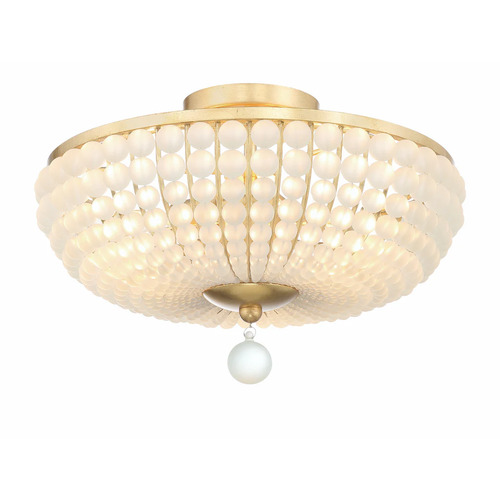 Crystorama Lighting Bella 15.75-Inch Semi-Flush in Antique Gold by Crystorama Lighting BLA-10660-GA