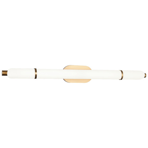 Matteo Lighting Finnegan Aged Gold Brass LED Vertical Bathroom Light