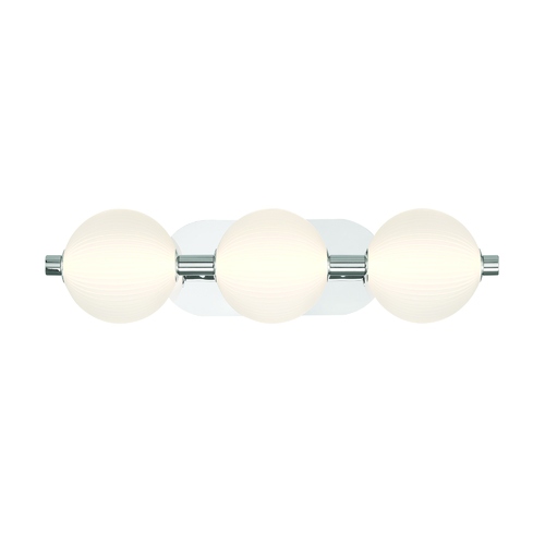 Palmas 3-Light LED Vanity Light in Polished Nickel by Eurofase