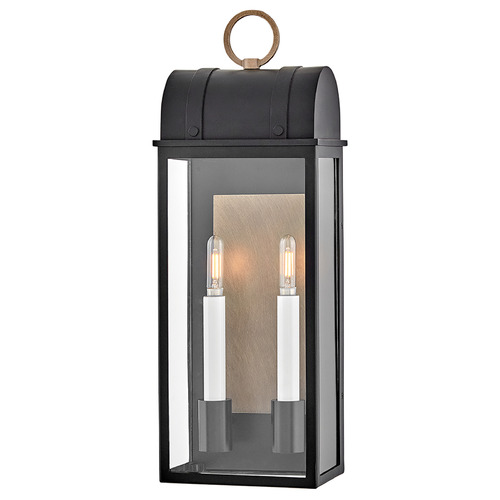 Hinkley Campbell Black & Burnished Bronze LED Outdoor Wall Light by Hinkley Lighting 10664BK-BU