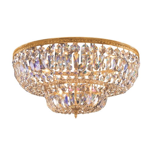 Crystorama Lighting Richmond Crystal Flush Mount in Olde Brass by Crystorama Lighting 718-OB-CL-MWP