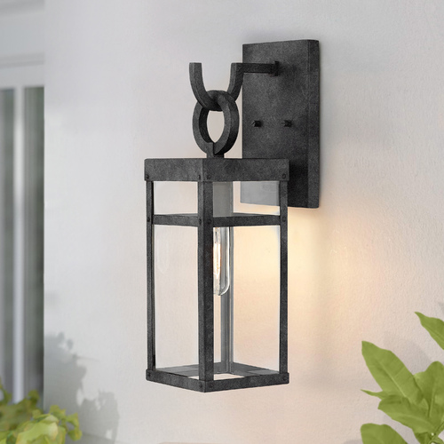 Porter 1-Light 18.5-Inch Aged Zinc Outdoor Wall Light by Hinkley Lighting