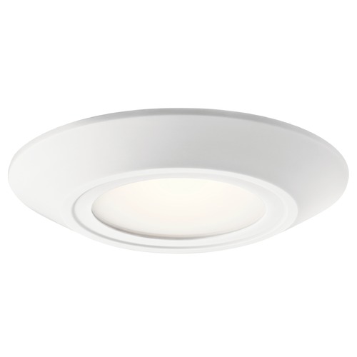 Kichler Lighting Transitional LED Flush Mount Light White Horizon II by Kichler Lighting 43870WHLED27B