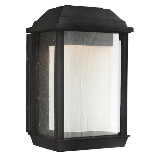 Visual Comfort Studio Collection McHenry Textured Black LED Outdoor Wall Light by Visual Comfort Studio OL12800TXB-L1