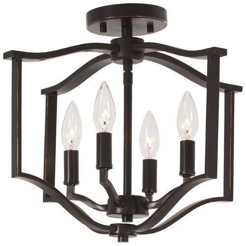 Minka Lavery Elyton Downton Bronze with Gold Highlight Semi-Flush Mount by Minka Lavery 4656-579