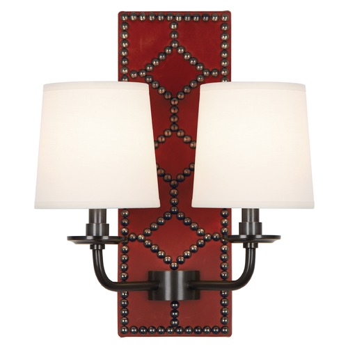 Robert Abbey Lighting Williamsburg Lightfoot Wall Sconce with Fondine Fabric Shades by Robert Abbey Z1031