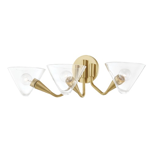 Mitzi by Hudson Valley Isabella Aged Brass Sconce by Mitzi by Hudson Valley H327103-AGB