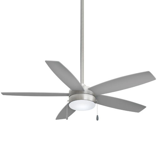 Airetor 52-Inch LED Indoor Fan in Brushed Nickel by Minka Aire