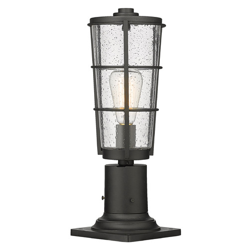 Helix Black Post Light by Z-Lite