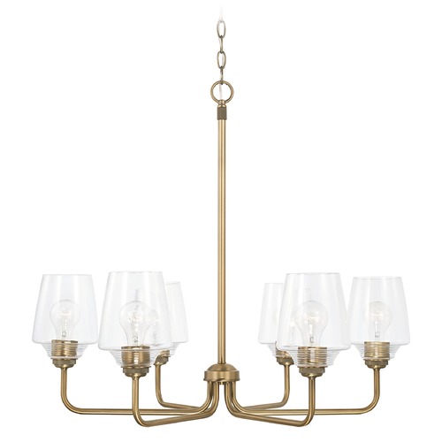 HomePlace by Capital Lighting Miller 30-Inch Aged Brass Chandelier by HomePlace by Capital Lighting 442261AD-512