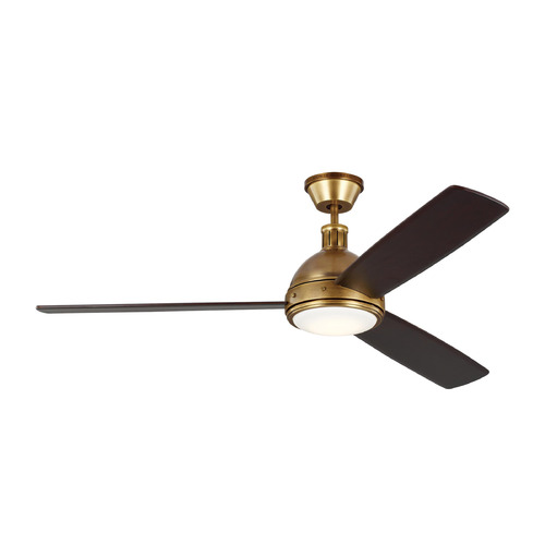 Visual Comfort Fan Collection Hicks 60-Inch LED Fan in Antique Brass by Visual Comfort & Co Fans 3HCKR60HABD