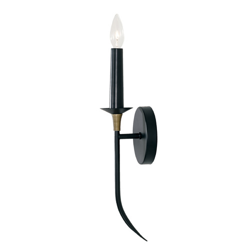 Capital Lighting Amara Wall Sconce in Matte Black & Brass by Capital Lighting 645611KB