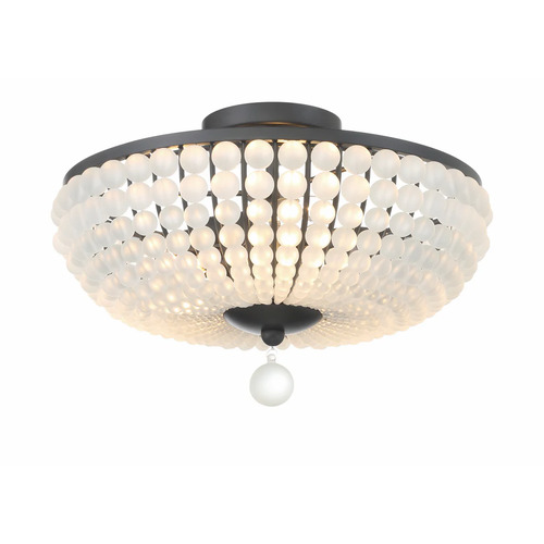 Crystorama Lighting Bella 15.75-Inch Semi-Flush in Matte Black by Crystorama Lighting BLA-10660-MK