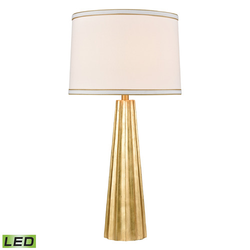 Elk Lighting Elk Lighting Hightower Gold Leaf LED Table Lamp with Empire Shade 77107-LED