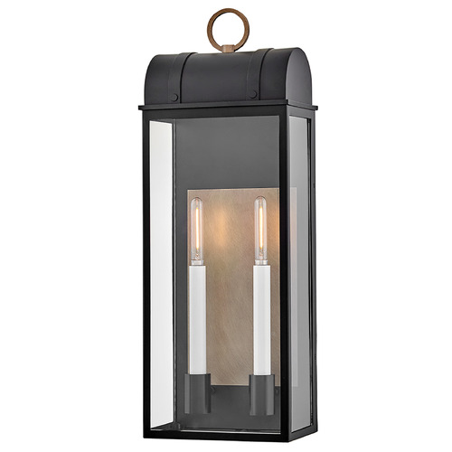 Campbell Black & Burnished Bronze LED Outdoor Wall Light by Hinkley Lighting