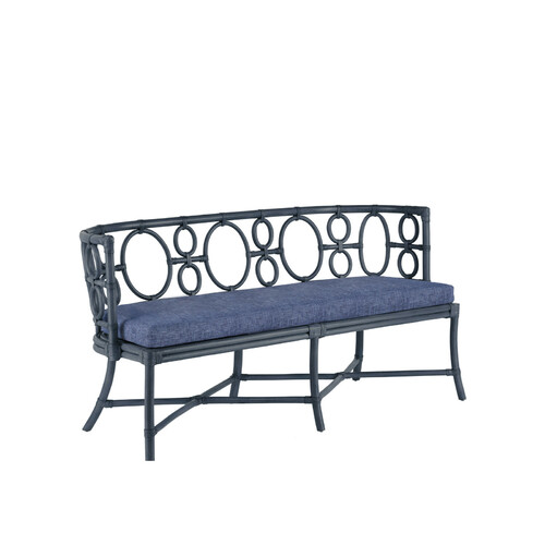Tegal 60-Inch Wide Bench in Navy by Currey & Company