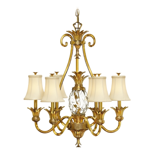 7-Light Chandelier in Burnished Brass by Hinkley Lighting