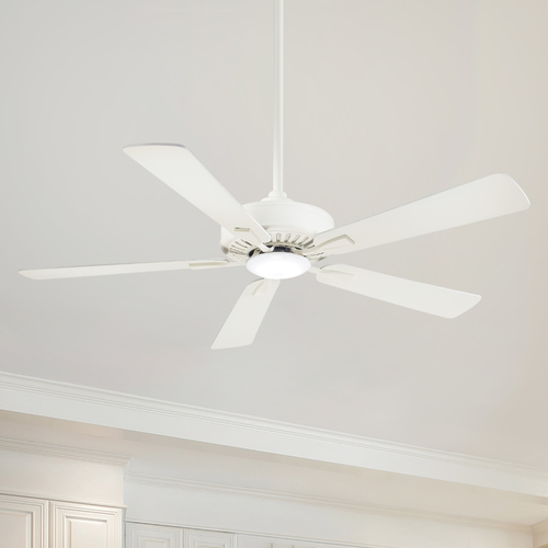 Contractor Plus 52-Inch LED Fan in Bone White by Minka Aire