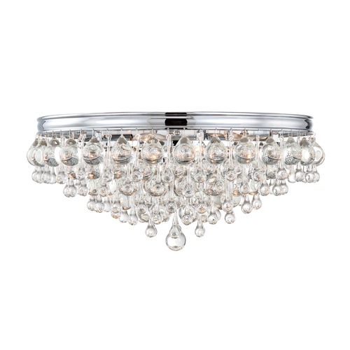Crystorama Lighting Calypso Polished Chrome Flushmount Light