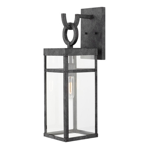 Porter Large Aged Zinc Outdoor Wall Light by Hinkley Lighting