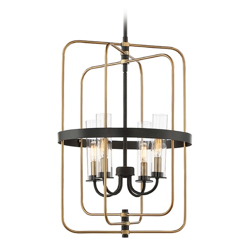 Savoy House Kearney Pendant in Vintage Black & Warm Brass by Savoy House 3-8072-4-51