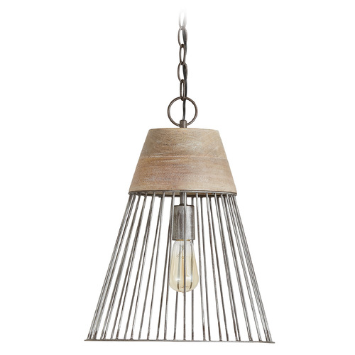 Capital Lighting Russell 14-Inch Cone Cage Pendant in Urban Wash by Capital Lighting 335012UW