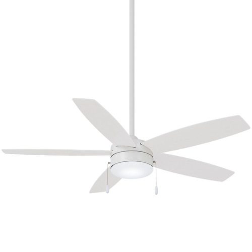 Airetor 52-Inch LED Indoor Fan in Flat White by Minka Aire