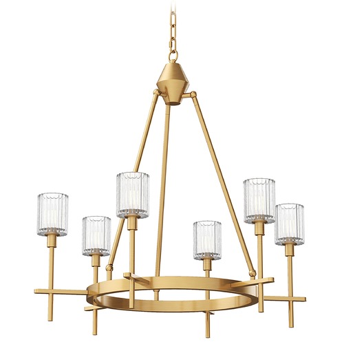 Alora Lighting Salita Vintage Brass Chandelier by Alora Lighting CH314306VBRC