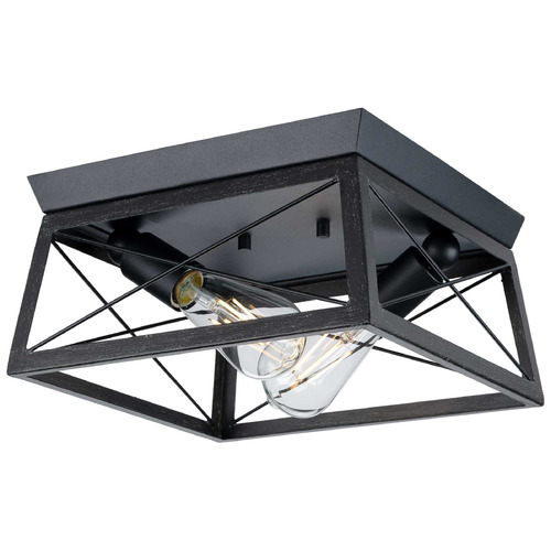Progress Lighting Progress Lighting Briarwood Textured Black & Rustic Ceruse Black Flushmount Light P350039-031