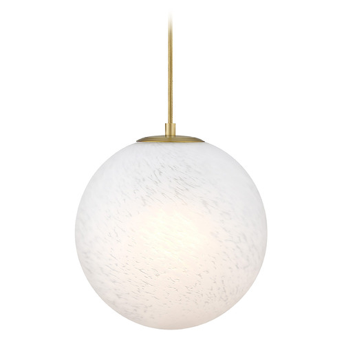 Designers Fountain Pixie Brushed Gold Pendant Light with Globe Shade