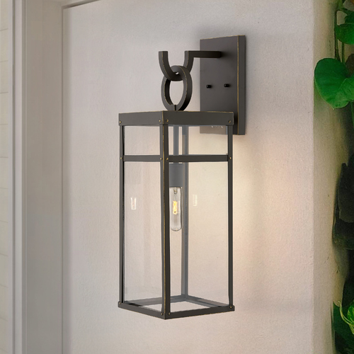 Porter Large Aged Zinc Outdoor Wall Light by Hinkley Lighting
