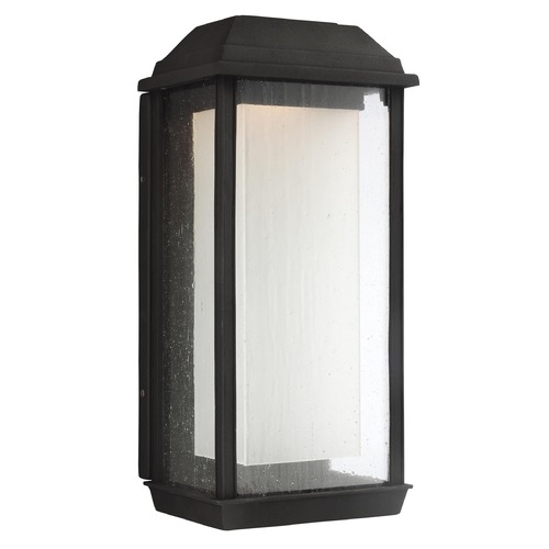 Visual Comfort Studio Collection McHenry Textured Black LED Outdoor Wall Light by Visual Comfort Studio OL12802TXB-L1