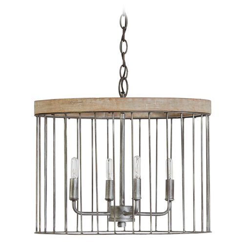 Capital Lighting Russell 18-Inch Cage Pendant in Urban Wash by Capital Lighting 335041UW