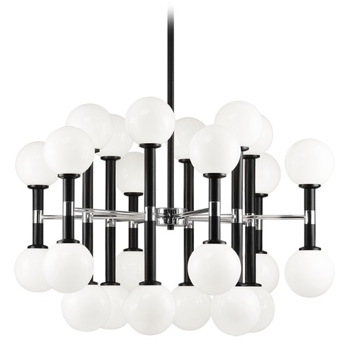 Matteo Lighting Stellar Black & Chrome Chandelier by Matteo Lighting C75324BKOP