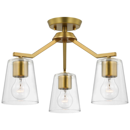 Progress Lighting Vertex Brushed Gold Semi-Flushmount Light