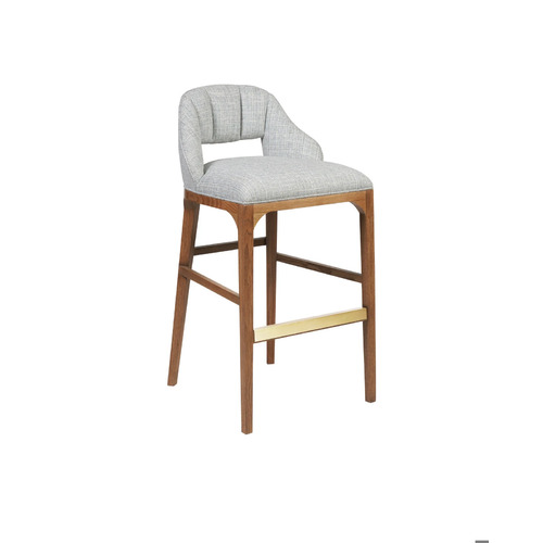 Inga Bar Stool in Brown & Brushed Brass by Currey & Company