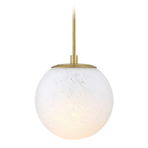 Designers Fountain Lighting Designers Fountain Pixie Brushed Gold Mini-Pendant Light with Globe Shade D342M-7P-BG