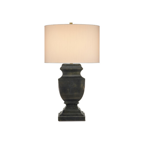 Balustrade Table Lamp in Distressed Light Black by Currey & Company