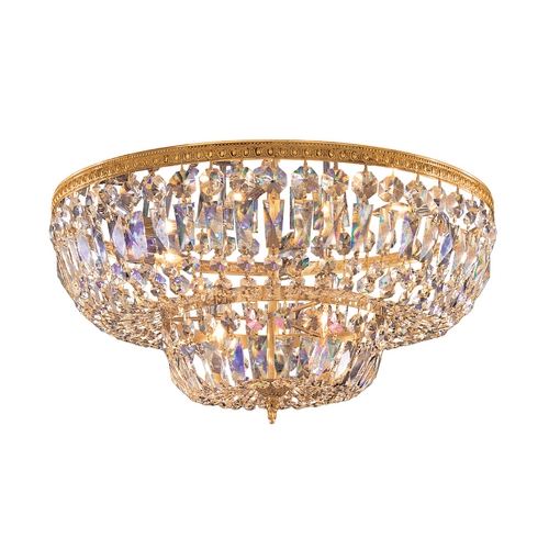 Crystorama Lighting Richmond Crystal Flush Mount in Olde Brass by Crystorama Lighting 724-OB-CL-MWP